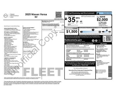 nissan versa sedan 2025 3N1CN8EV6SL836986 image nissan versa sedan 2025 3N1CN8EV6SL836986 image
